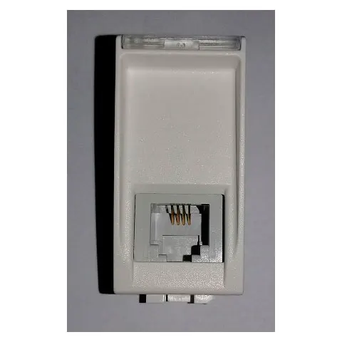 Tomada para Tefefone Living Light Branco - Bticino - Liven Casa