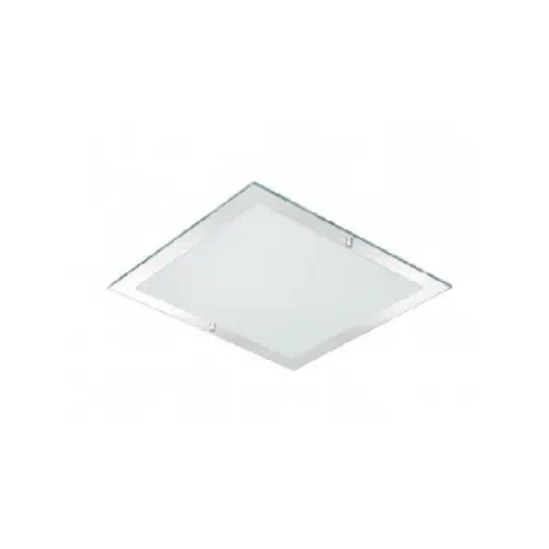 Embutido Branco Espelhado Quadrado 35x35 cm Slim Branco - By Light - Liven Casa