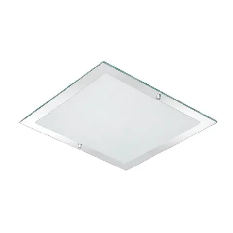 Embutido Slim Quadrado 20x20 cm em Aluminio com Vidro Leitoso 15w - By Light - Liven Casa