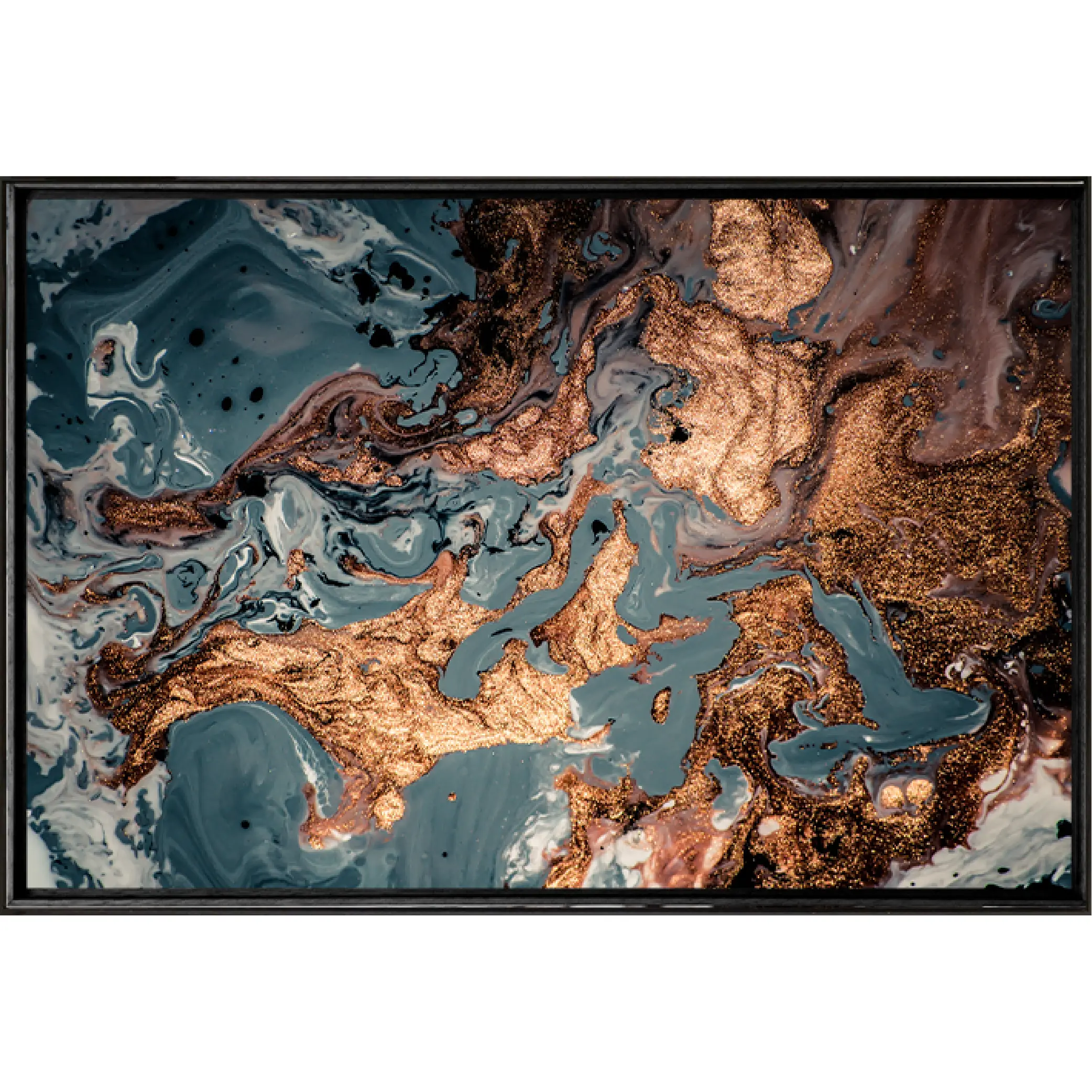 Quadro Satélite Abstrato 70x50cm - Casa da Moldura - Liven Casa