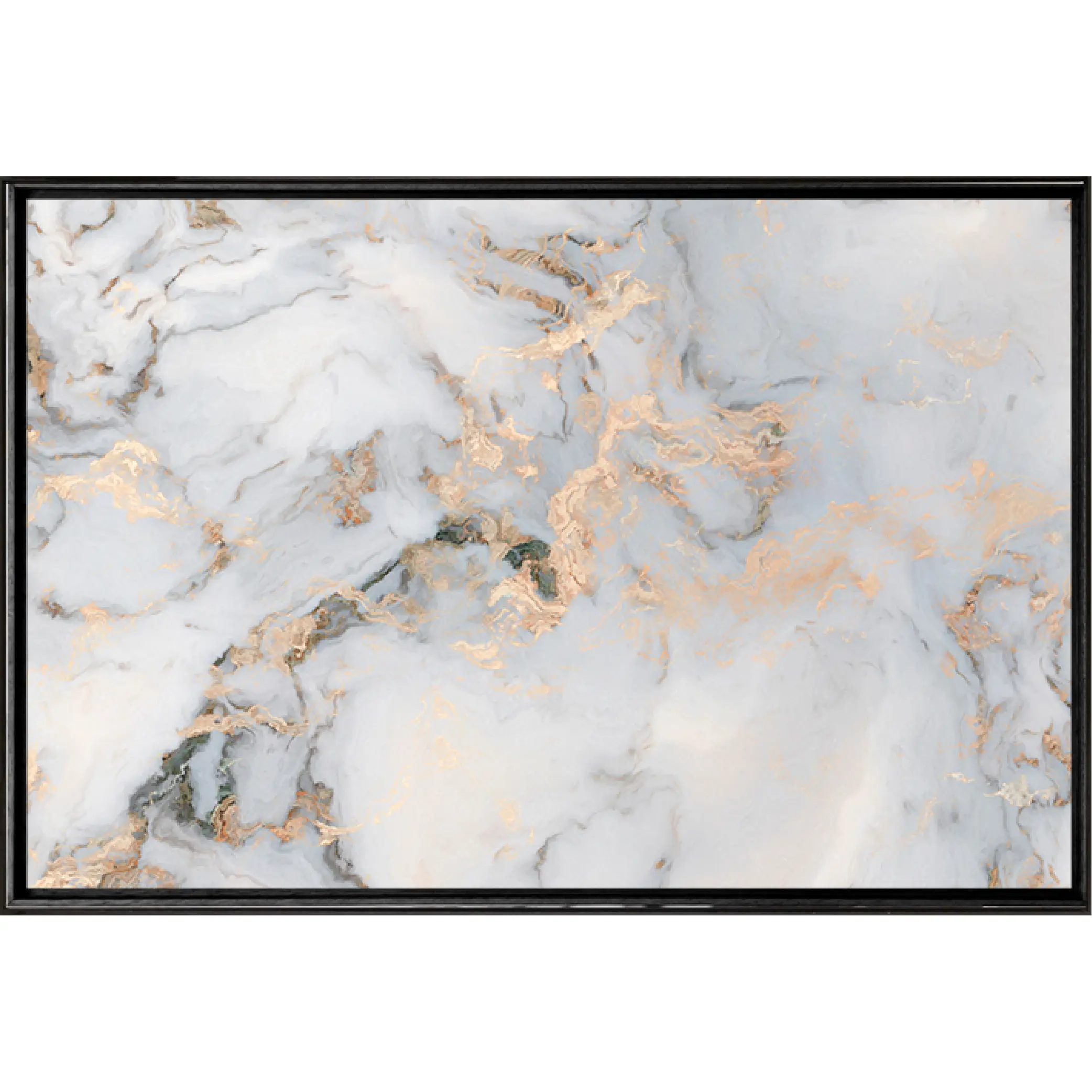 Quadro Satélite Gelo Abstrato 70x50cm - Casa da Moldura - Liven Casa