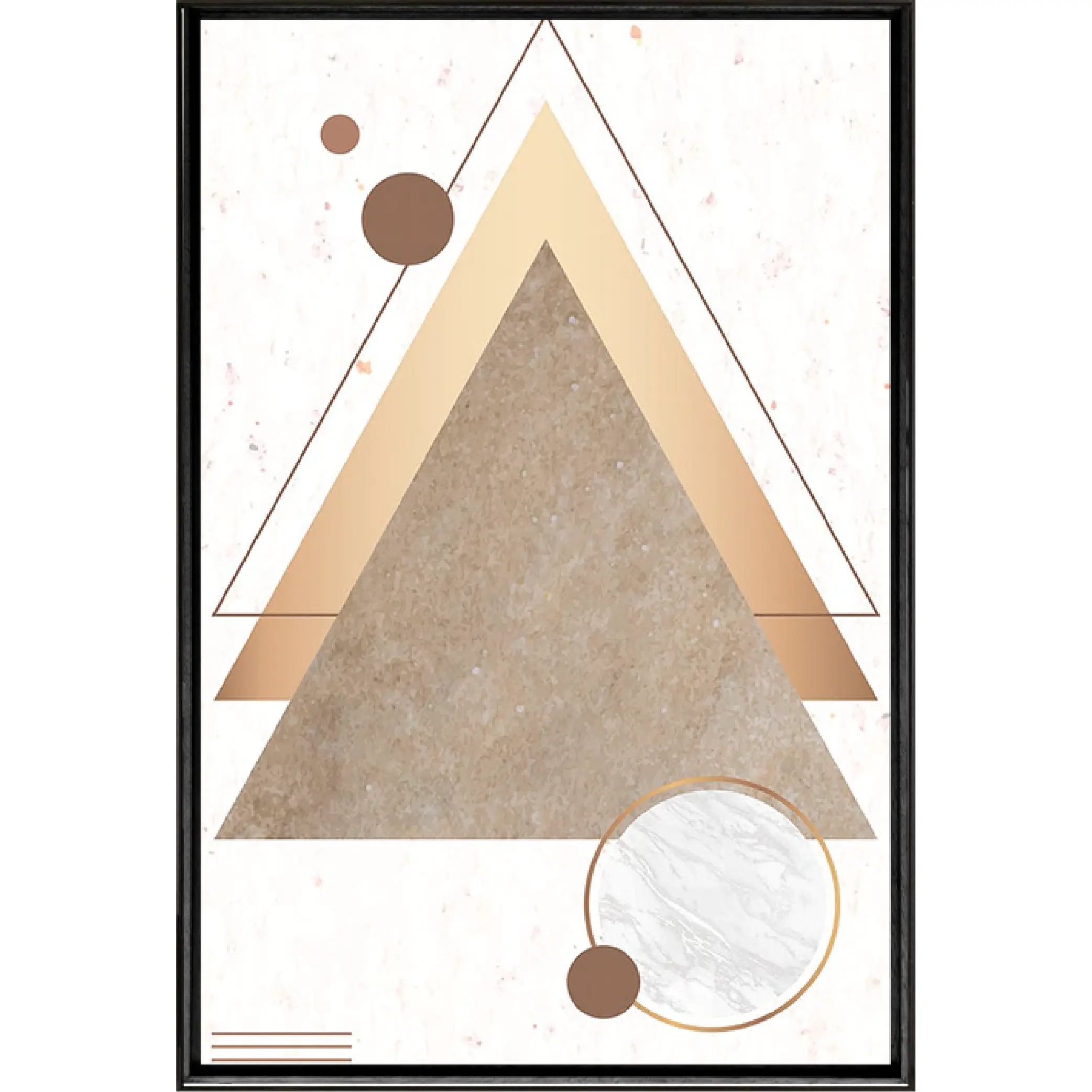 Quadro Triângulos Abstrato 120x80 cm - Casa da Moldura - Liven Casa