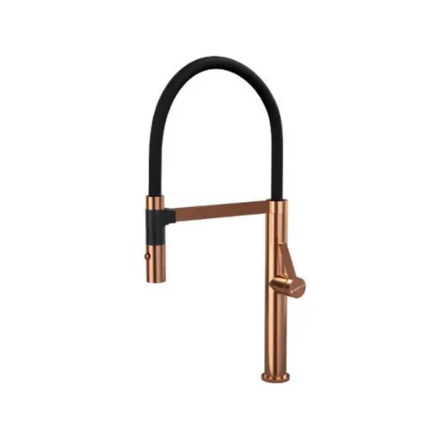 Misturador de Mesa Para Cozinha Gourmet Monocomando Com Imã Rose Gold - De Bacco - Liven Casa
