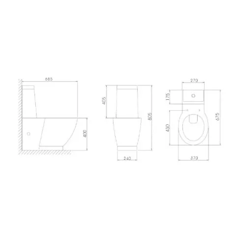 Bacia para Caixa Acoplada Dream P320 com Assento Branco/Cromado - Deca - Liven Casa
