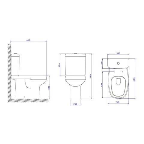 Bacia para Caixa Acoplada Monte Carlo P808 Creme - Deca - Liven Casa