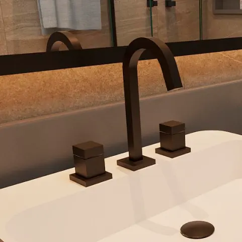 Misturador de Mesa para Lavatório Cubo Bica Alta Black Matte - Deca - Liven Casa