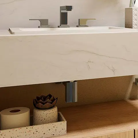 Sifão para Lavatório Quadrado Cromado - Deca - Liven Casa