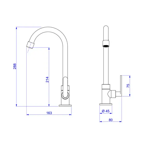 Torneira de Mesa para Cozinha Flex Plus Cromado - Deca - Liven Casa