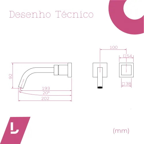 Torneira de Parede para Lavatório Cubo Cromado - Deca - Liven Casa