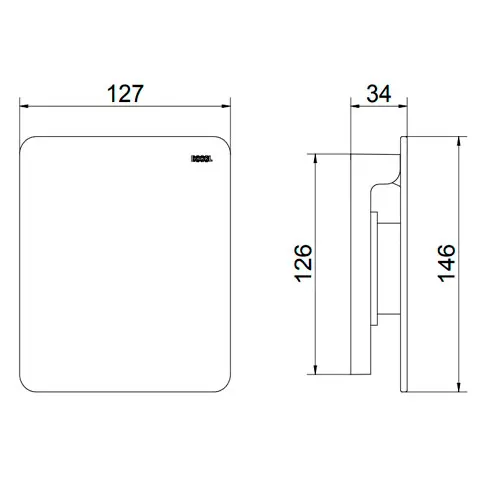 Acabamento para Válvula de Descarga Flat Grafite Escovado - - Liven Casa