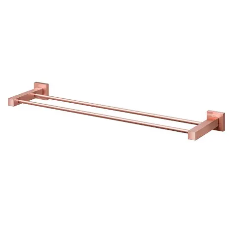 Porta Toalha Bastão Duplo Square Cobre Escovado - Docol - Liven Casa