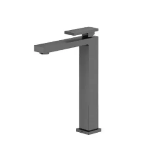 Torneira de Mesa para Lavatório New Edge Bica Alta Grafite Escovado - Docol - Liven Casa