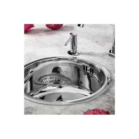 Dosador de Sabão Líquido Redondo 250ml Cromado - Franke - Liven Casa