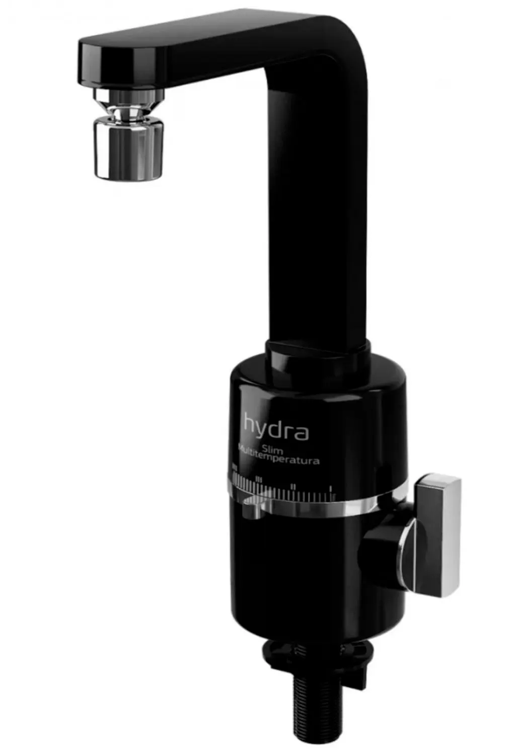 Torneira de Mesa para Cozinha Eletrônica Slim 4 Temperaturas Preto 220v/5500w - Hydra - Liven Casa