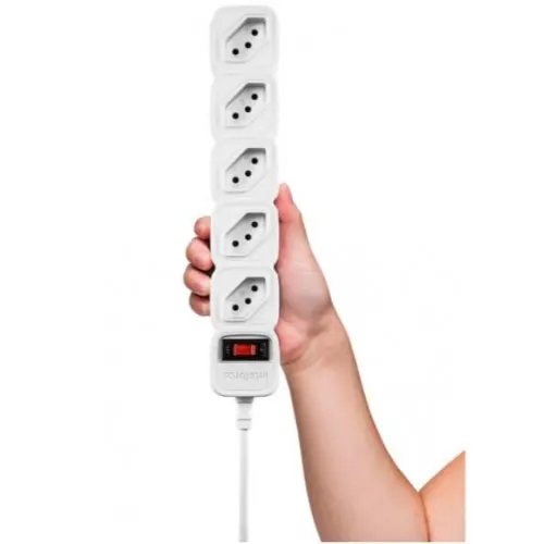 Filtro de Linha com 5 Tomadas Bivolt Branco - Intelbras - Liven Casa