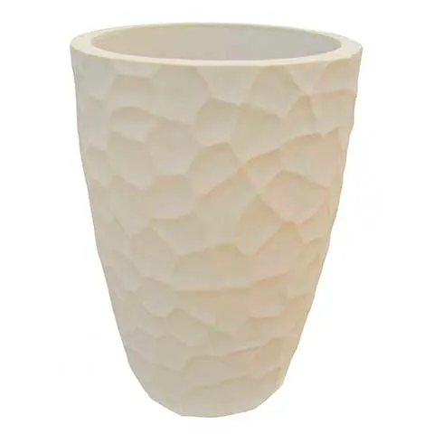 Vaso Japi Prisma Cônico Cimento 41Centímetros - Liven Casa