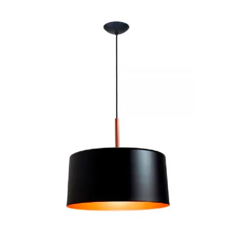 Pendente Bilboque 35cm Preto/Cobre/Cobre - New Line - Liven Casa