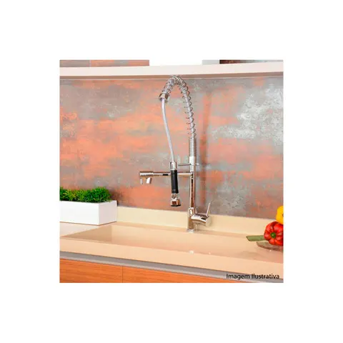 Misturador de Mesa para Cozinha Chef Monocomando Cromado - Perflex - Liven Casa
