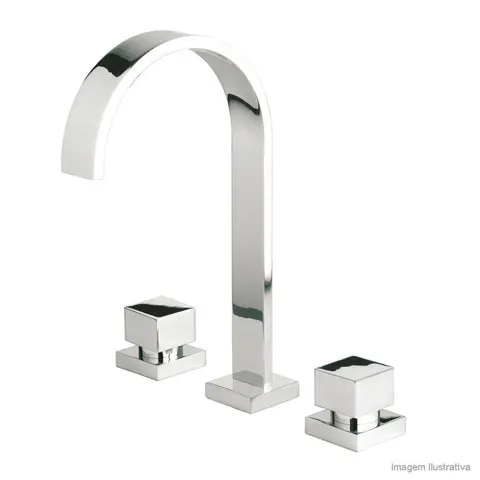 Misturador de Mesa para Lavatório Exata Bica Alta Cromado - Perflex - Liven Casa
