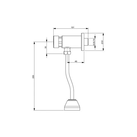 Válvula para Mictório Pressmatic Cromado - Perflex - Liven Casa