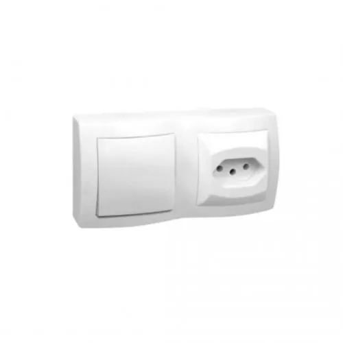 Interruptor para Sistema X 1T+Tomada Branco - Pial Legrand - Liven Casa