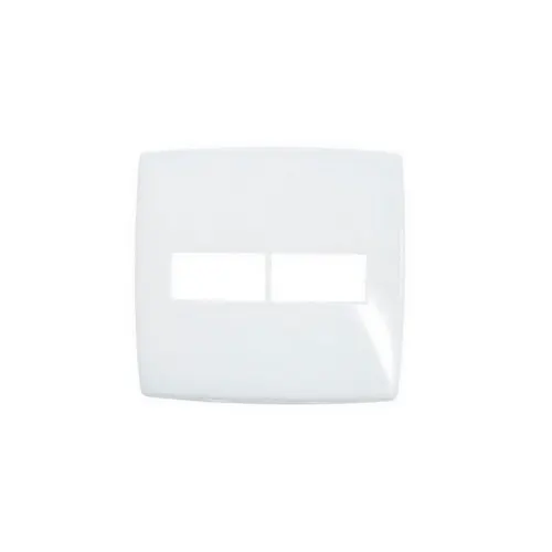 Placa Horizontal 4x4cm 1+1P Gloss Branco - Pial Legrand - Liven Casa