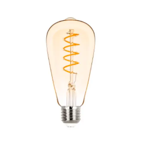 Lâmpada Led Filamento Vintage Espiral 2,5w Ambar - Stella - Liven Casa