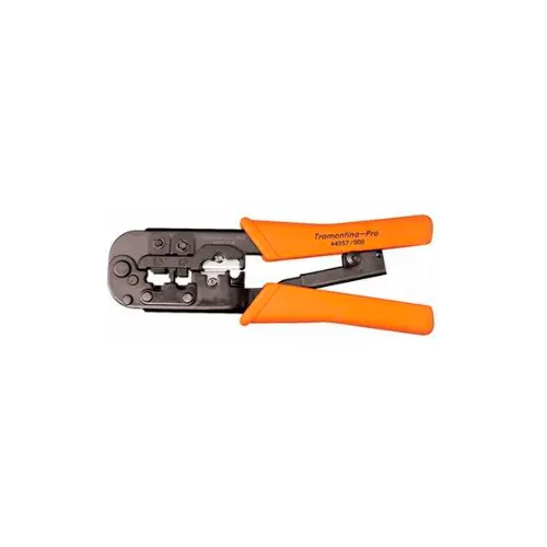 Alicate Crimpador Pro RJ11/RJ12/RJ45 com Cabo Laranja - Tramontina - Liven Casa