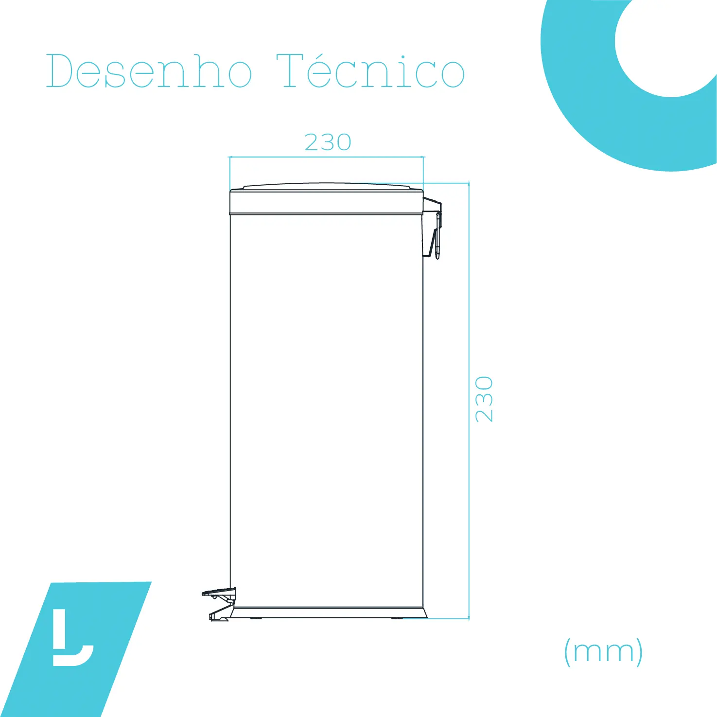 Lixeira com Pedal e Balde Removível 30L Inox Polido - Tramontina Lixeiras - Liven Casa